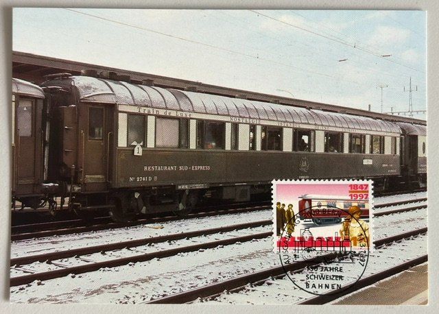 Ansichtskarten: Ansichtskarte 150 Jahre Schweizer Bahnen gebraucht – Gebraucht aus Luzern von Kartenansicht