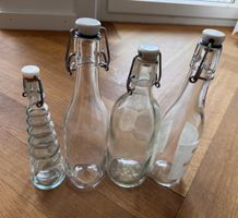 4 Glasflaschen mit Bügelverschluss