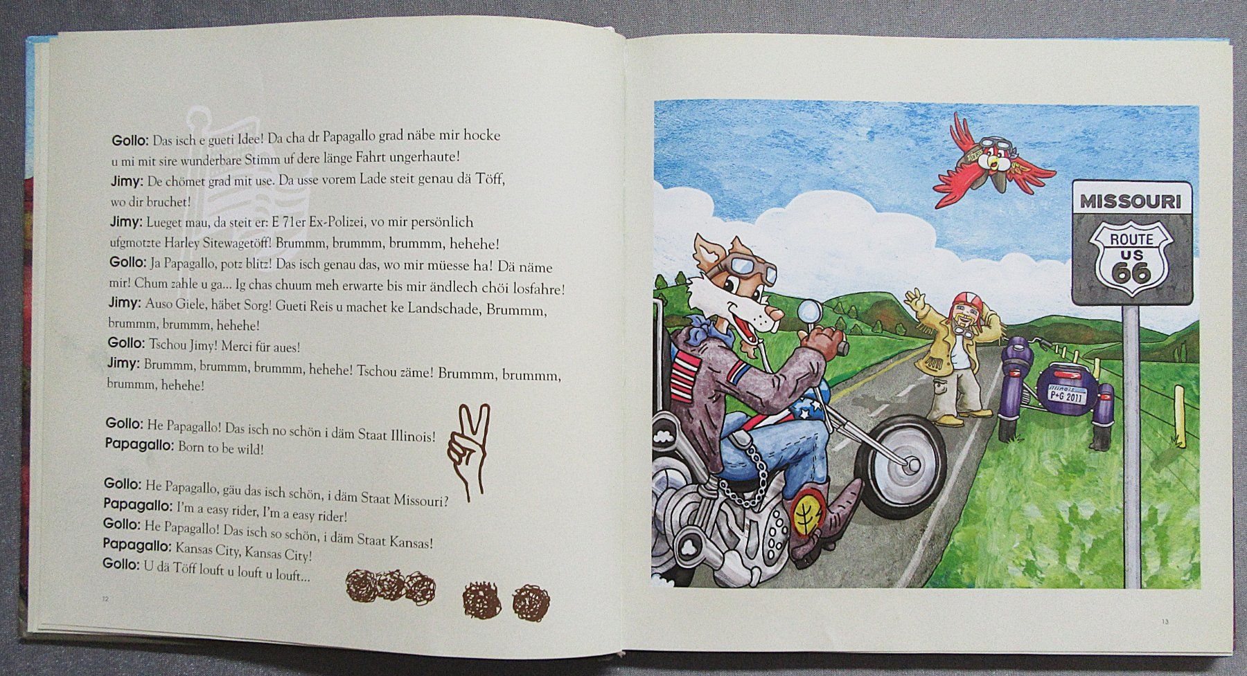 Libri: Papagallo & Gollo - Route 66 - ohne CD – Usato da Auenstein venduto da Padabimbim 3