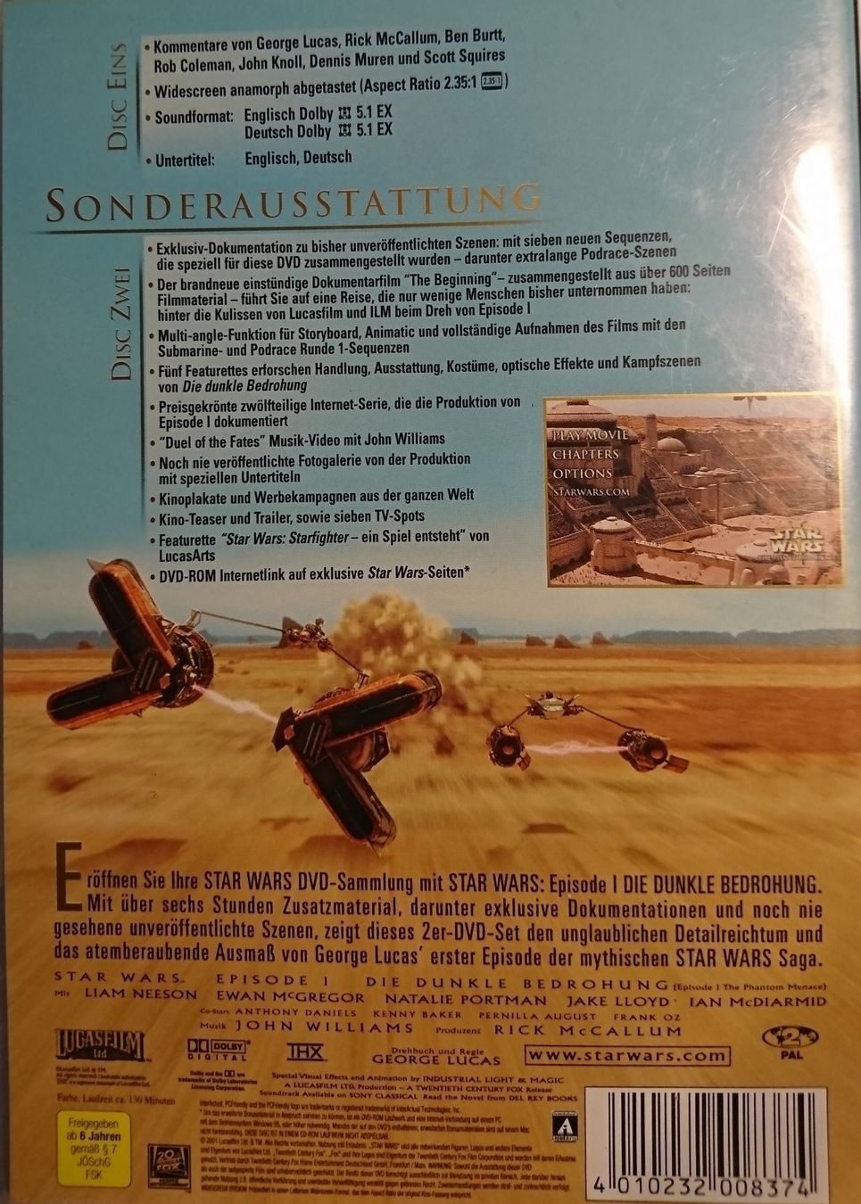 Tutti i DVDs: STAR WARS Die Dunkle Bedrohung 2xDVD – Usato da Zürich venduto da Raz88 1