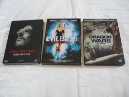 3x Steelbook DVD Evil Breed + Dragon Wars + Leon der Profi