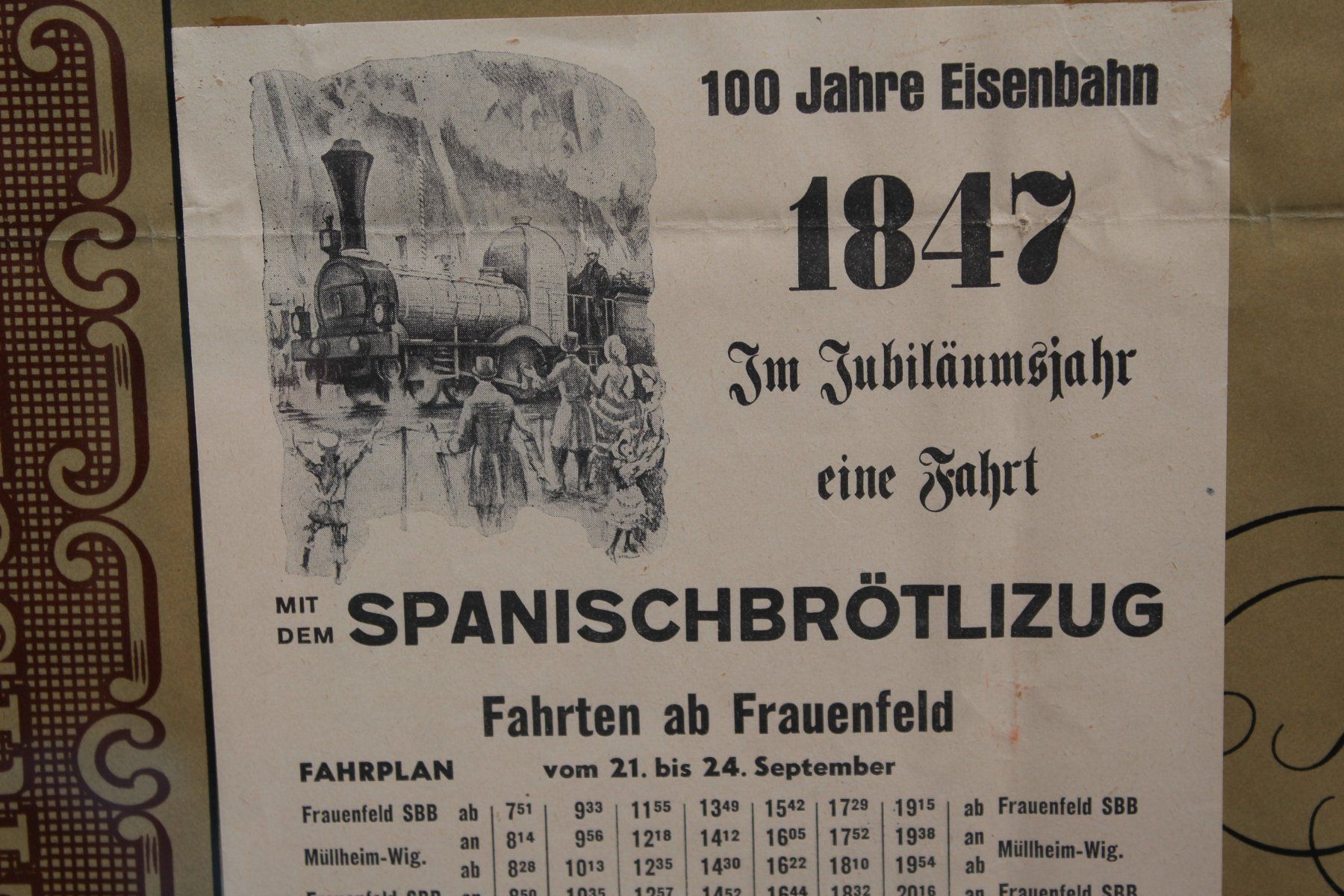 Foto & Immagini: Plakat 128x90 Spanischbrötlibahn 1947 Original – Usato da Gebenstorf venduto da Gomsa0 3