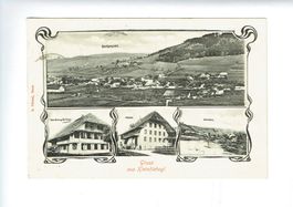 Gruss aus Kleindietwil Jugendstilkarte von 1900