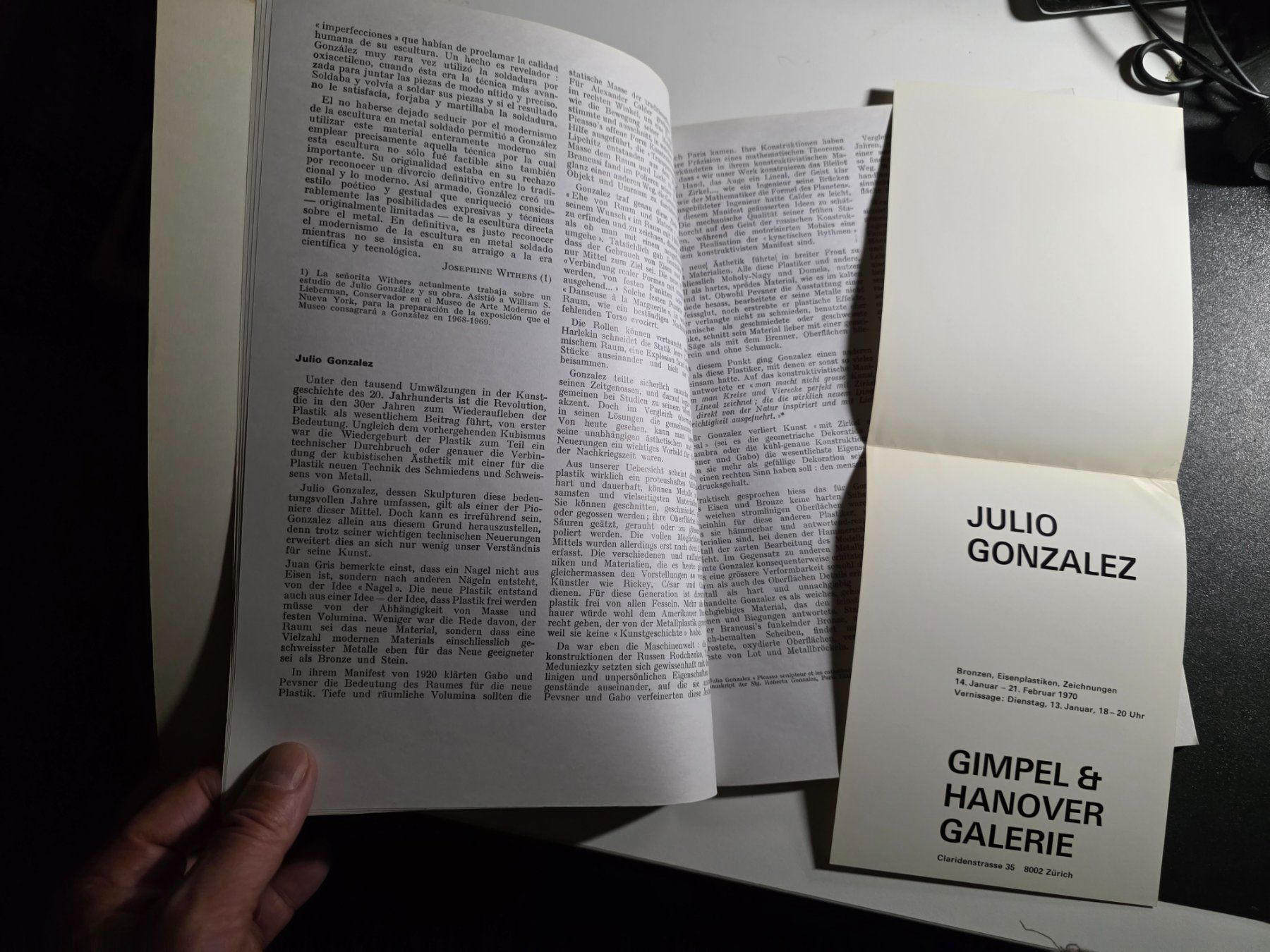 Bücher: Julio Gonzalez - Les matériaux de son expression 1969 – Gebraucht aus Walterswil BE von Lonitti 6