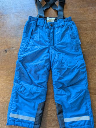Kinder Skihose blau Latzhose Grösse 98 neuwertig 