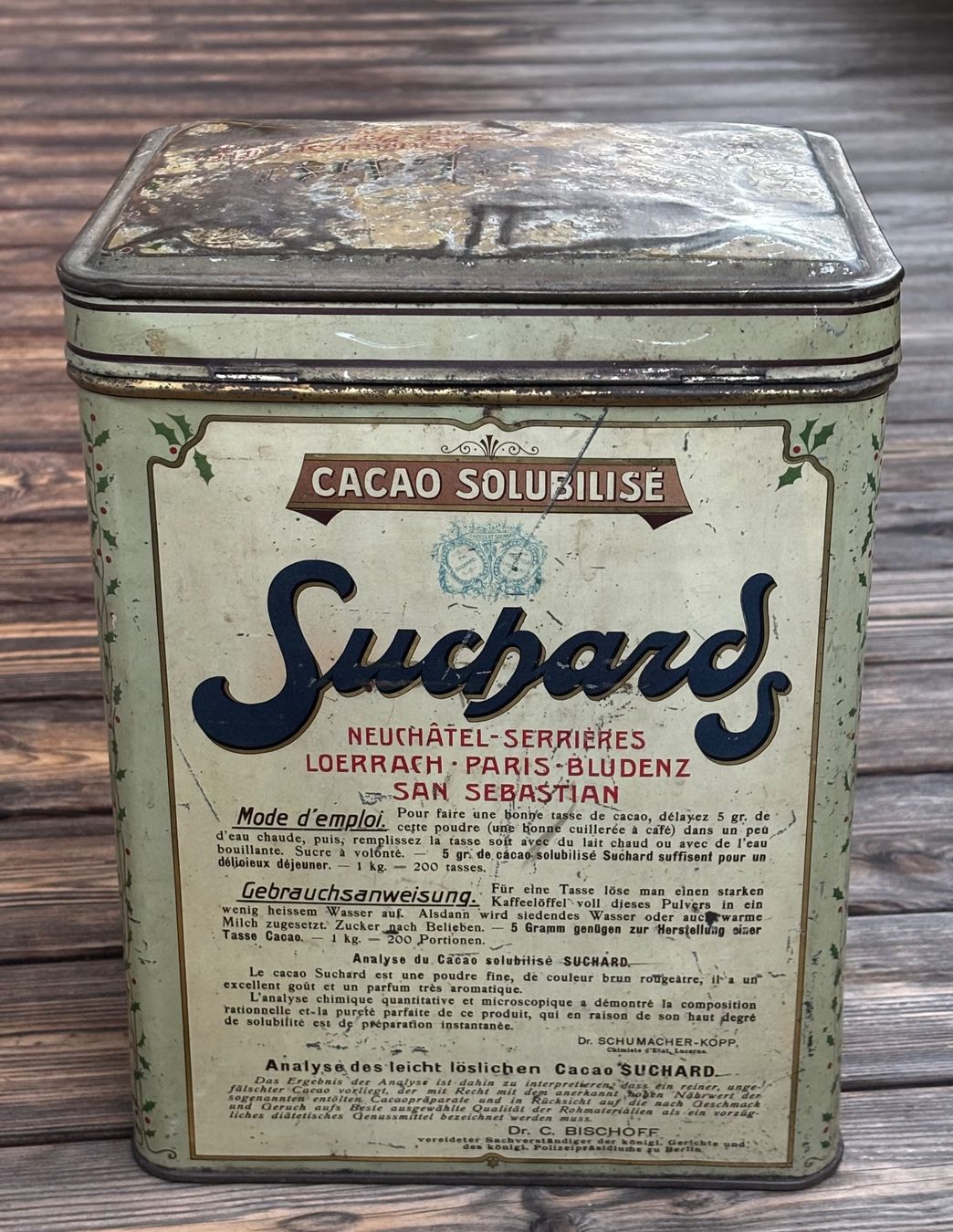 Suchard Barattoli: antike grosse SUCHARD CACAO Blechbüchse – Usato da Lüchingen venduto da Eeizo 2