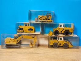 5 x Wiking _ Baumaschinen _ Planierraupe , Radlager , Bagger