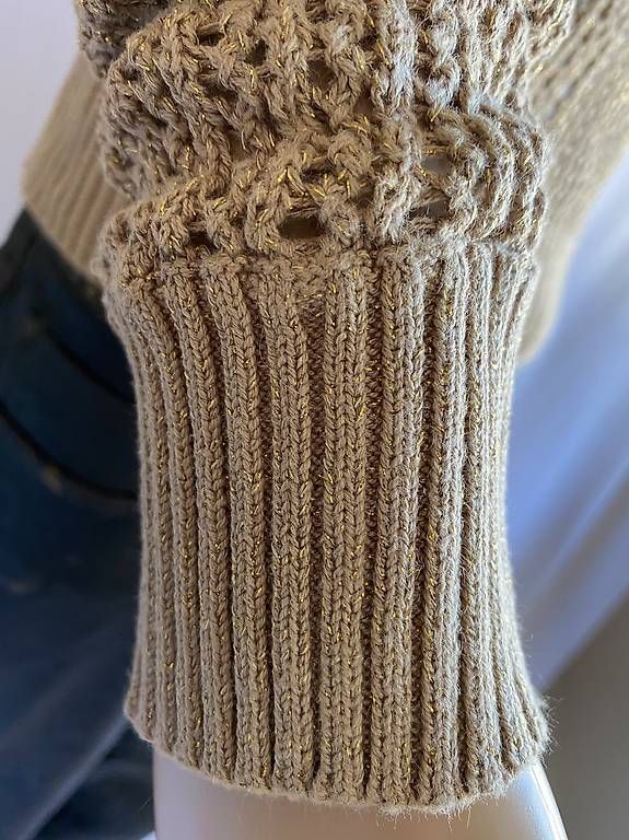 Maglioni & Felpe: Pullover | gehäckelt | Neuwertig | M | Gold Glitzergarn – Nuovo (secondo la descrizione) da Willisau venduto da Uspoffette 3