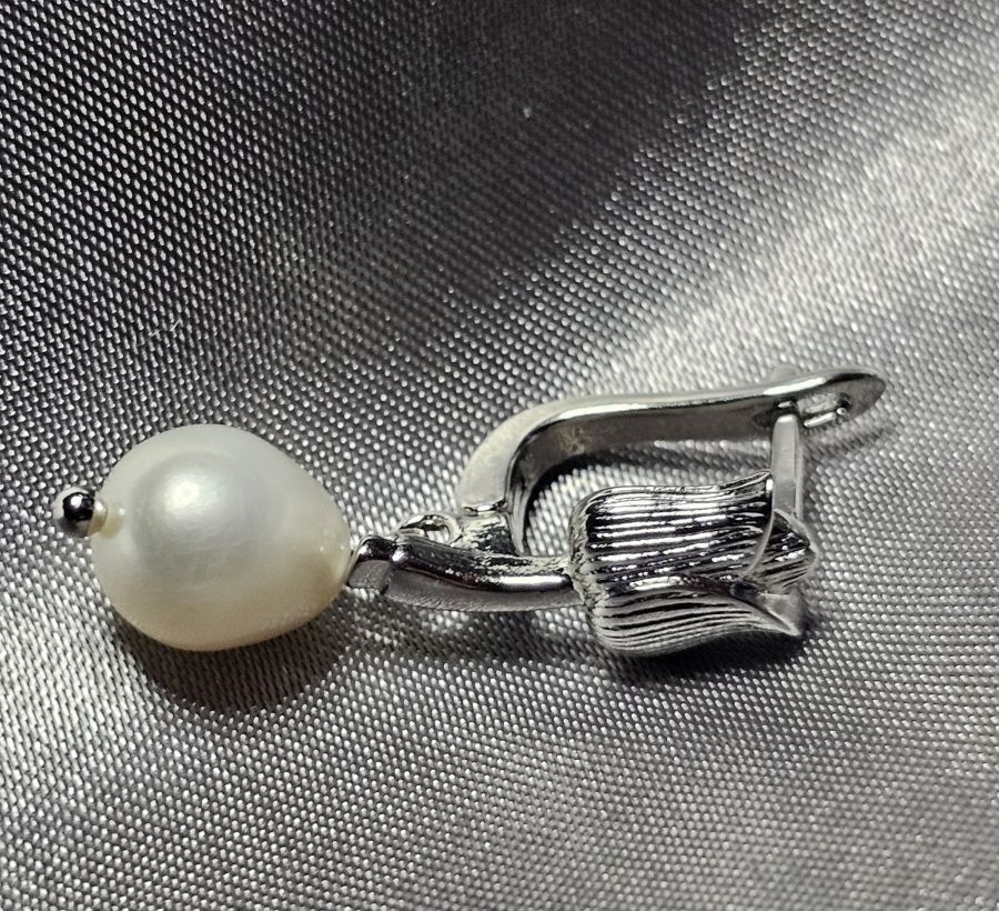 Ohrringe & -stecker: Ohrringe mit Perlen Tulpe Silber – Neu (gemäss Beschreibung) aus Grenchen von maretop 3