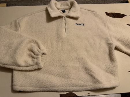 Feltpullover cream "Sunny" Grösse M neuwertig