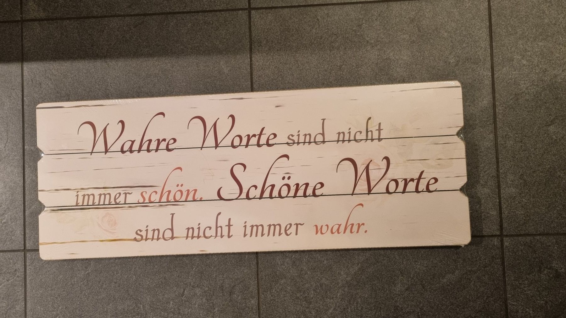 Foto & Immagini: Bild: Spruch zu Worten – Nuovo e nell'imballaggio originale da Neftenbach venduto da DanielaS01020304