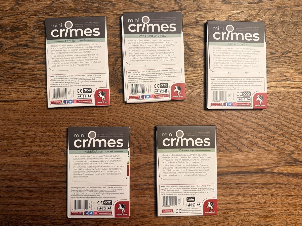 Giochi: Mini Crimes Spieleset 5 Spiele – Nuovo (secondo la descrizione) da Altdorf UR venduto da Tinks07 1