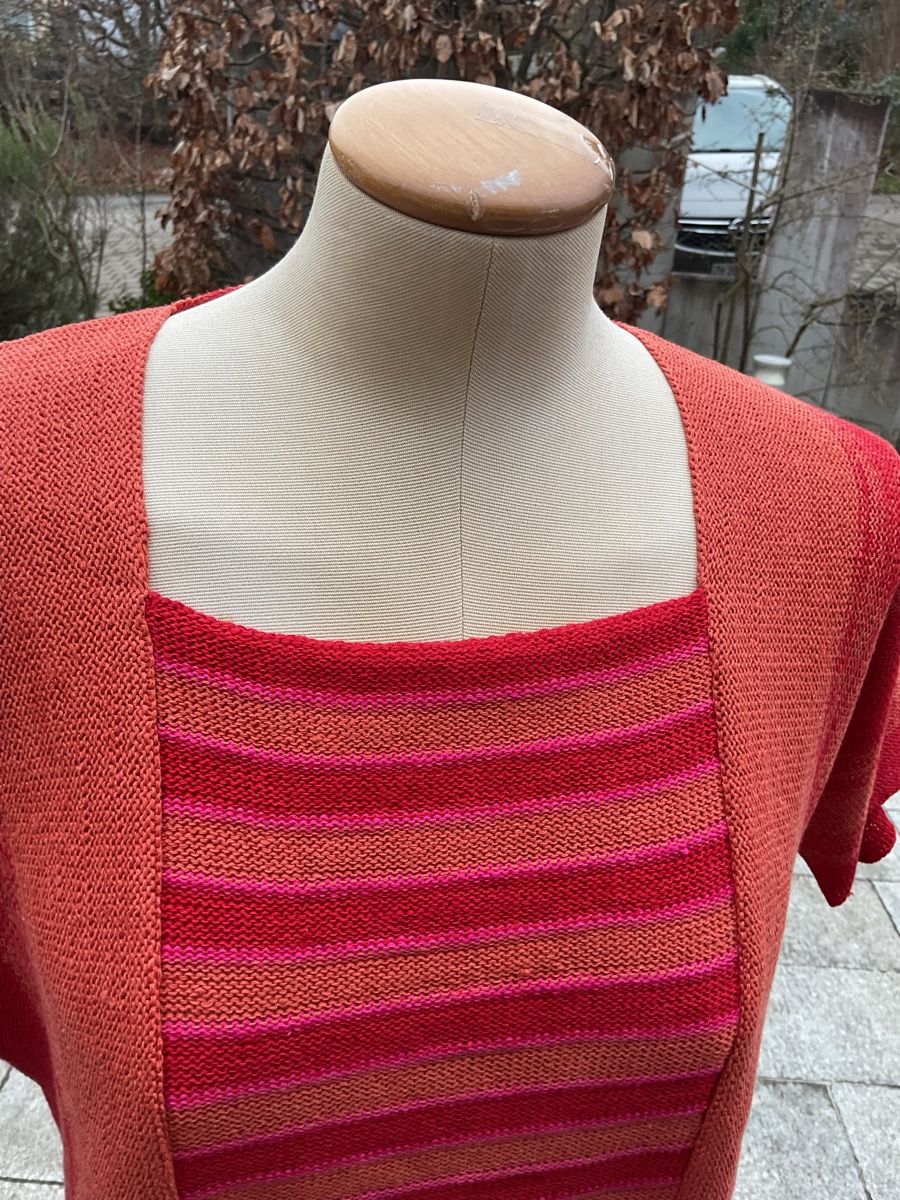 Pullover & Sweatshirts: Kurz Arm Strick Pullover M Linen / Cotton Orange rot Töne – Neu (gemäss Beschreibung) aus Wil ZH von RiccardaWegmann 5