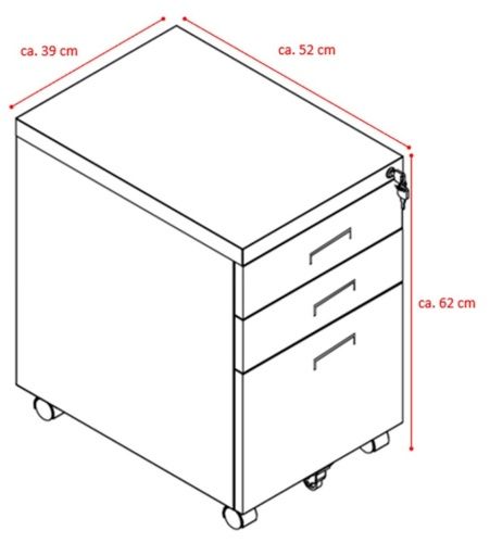 Sonstige Büroeinrichtungen: Rollcontainer 3 Schubladen Haengeregistr – Neu und originalverpackt aus Herbertingen von jet-line-e-trade 6