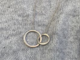 Feine Silber Halskette Infinity / collier argent