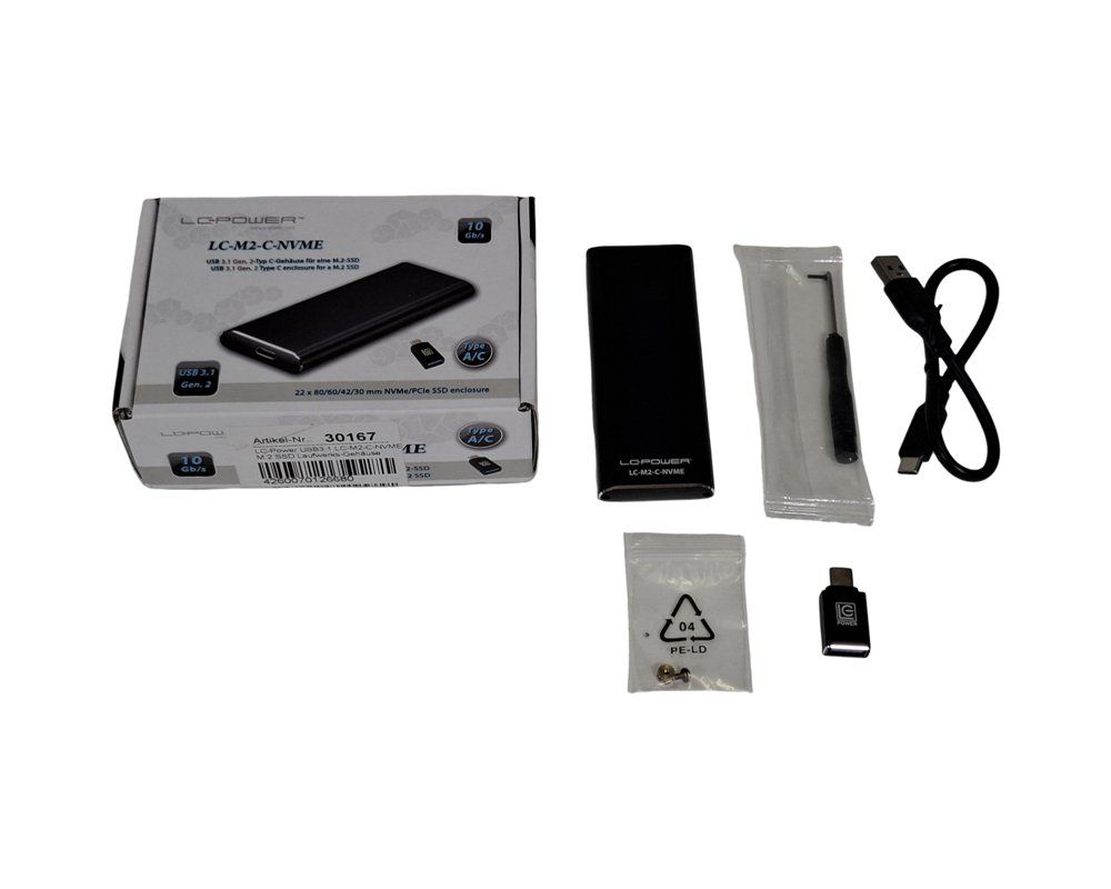 Disques durs: LC-POWER M.2 Gehäuse LC-M2-C NVME – Neuf (Voir description) à Wil SG par Restwert_Wil