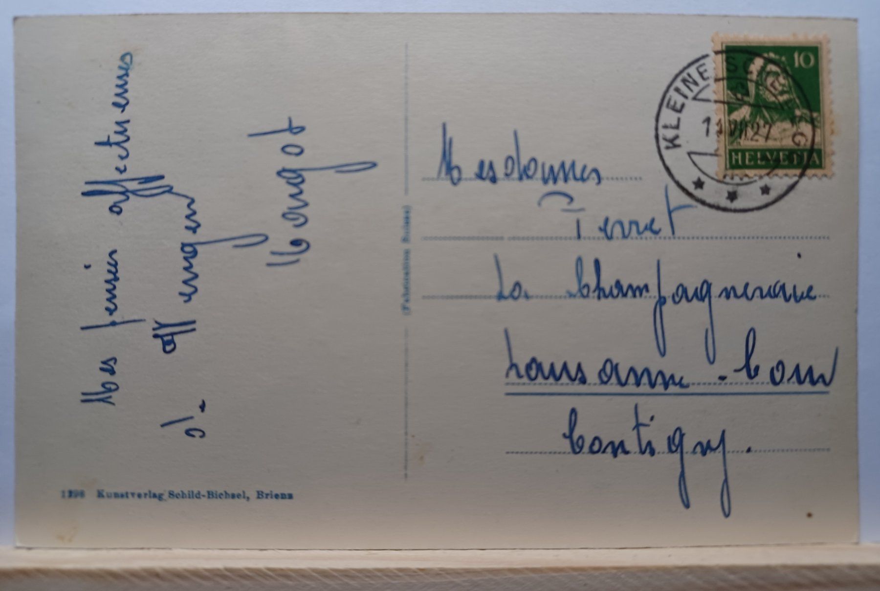 Cartoline postali: Wengen, Breithorn, 1927 – Usato da Aarau Rohr venduto da mgvw 1