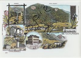 Gruss aus Betschwanden - seltene AK Lithoansicht im Form. A4