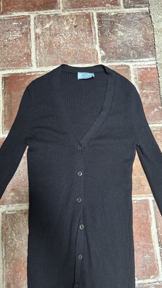 Prada Maglioni & Felpe: Long Prada Cardigan Alpaca Wolle Schwarz – Usato da Bern venduto da kue_db29 1