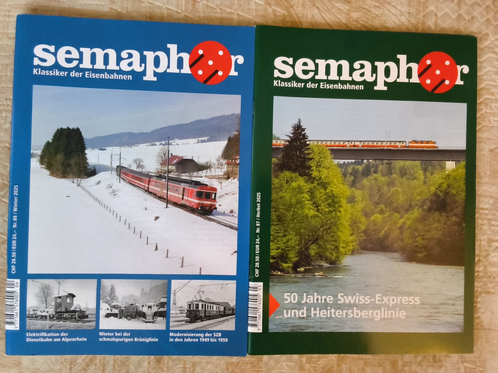 Riviste & Magazine: set 4 Eisenbahn-Hefte Semaphor 2025 – Usato da Hallau venduto da histoiremerveilleuse 2