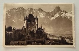 Ansichtskarte: Schloss Thun und Stockhornkette