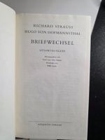 Briefwechsel Richard Strauss Hugo von Hofmannsthal - 1952