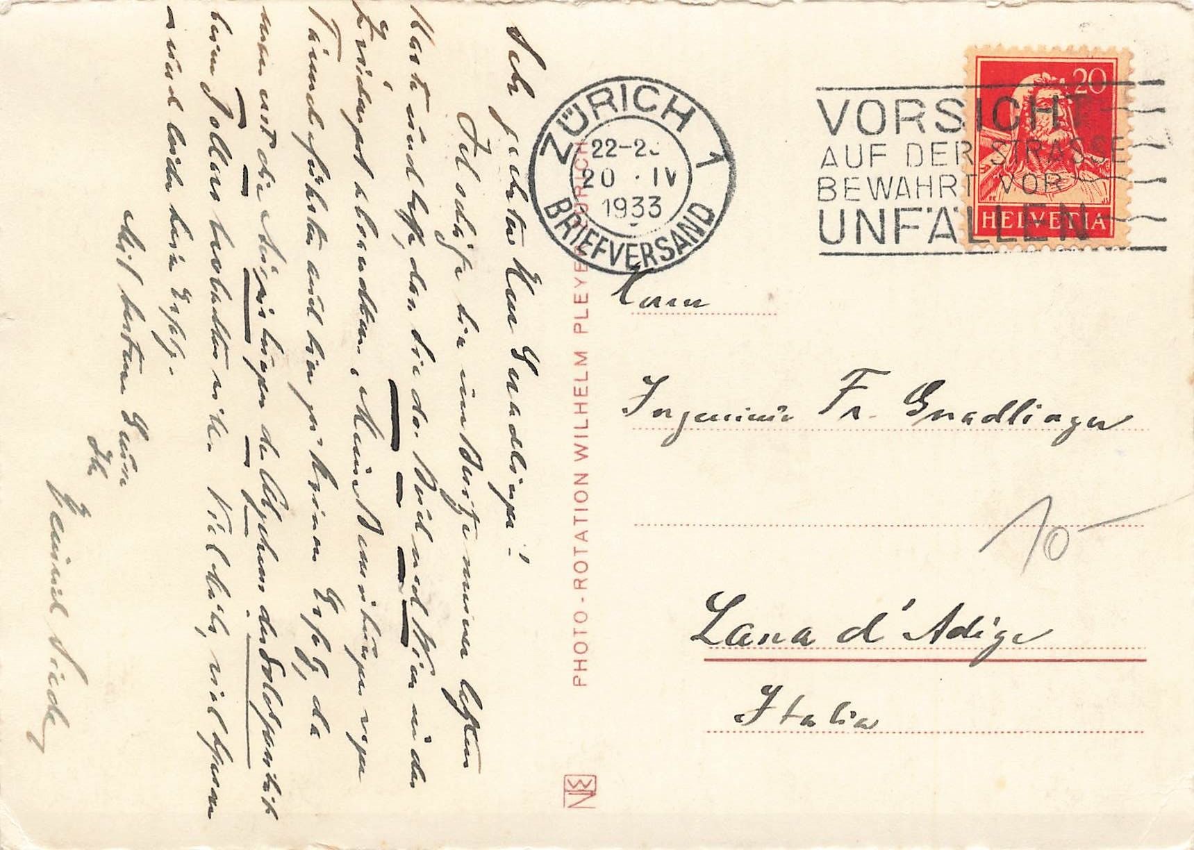 Cartes postales: Zurich G – D'occasion à Biasca par Blenio71 1