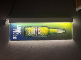 Leuchtreklame Heineken Long Neck mit Beleuchtung