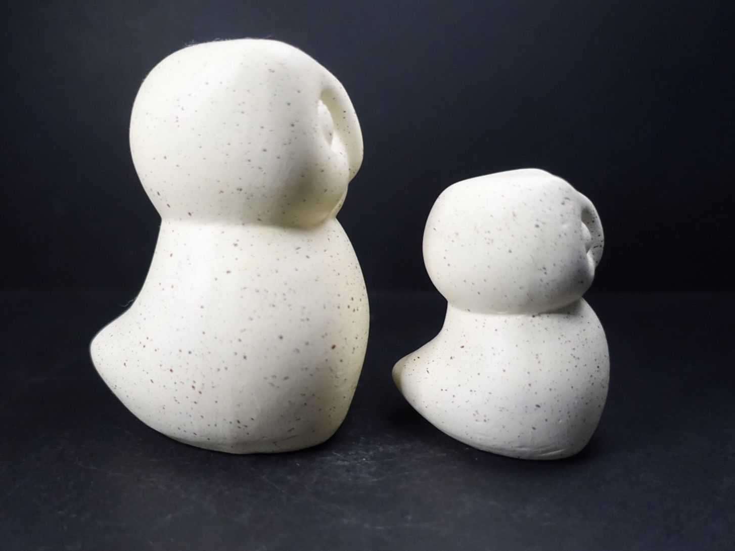 Figuren: Grosse und kleine Eule aus weisser Keramik – Gebraucht aus Russikon von Eulenfeder 5