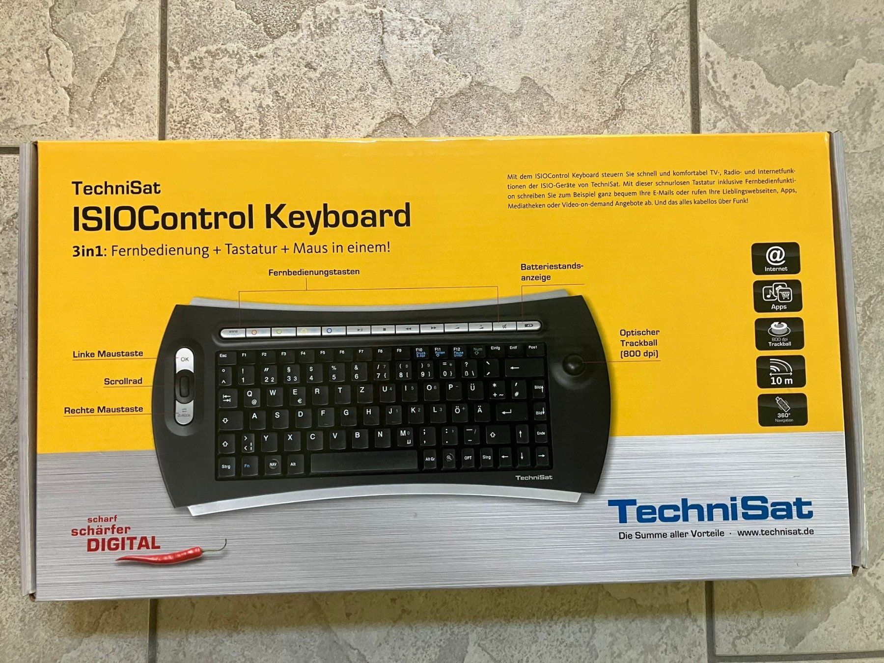 Tastiere: TechniSat ISIO Control Keyboard - Kabellose Tastatur – Nuovo (secondo la descrizione) da Langenthal venduto da Bezwinger26 1