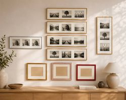 Cadres photos bord en bois 