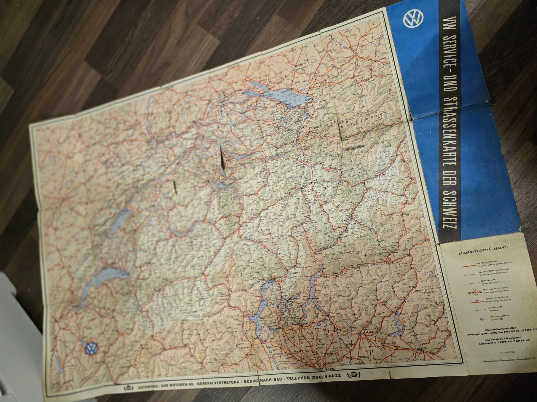 Cartes géographiques & atlas: VW Oldtimer Karte der Schweiz – D'occasion à Hüntwangen par Scarciglias-Antiques 2