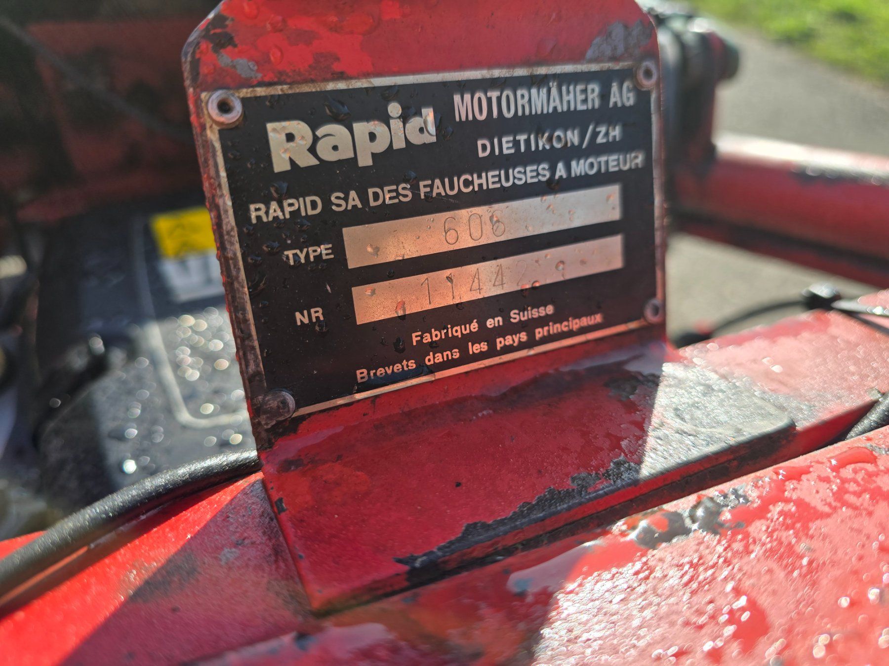 Rapid Tutte le macchine: Motormäher Rapid 606 mit Eingraser und Wägeli – Usato da Birmensdorf venduto da SLTGMBH 6