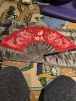 Rote chinesische Drachen Fächer - Kung Fu Sommer Hitze 🐉🇨?
