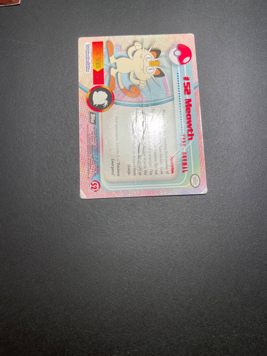 Pokémon Cartes à collectionner: Meowth Topps Holo #9 – D'occasion à Zürich par pokemon_cards 1