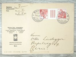TR10 Enveloppe + Timbre Suisse 1943