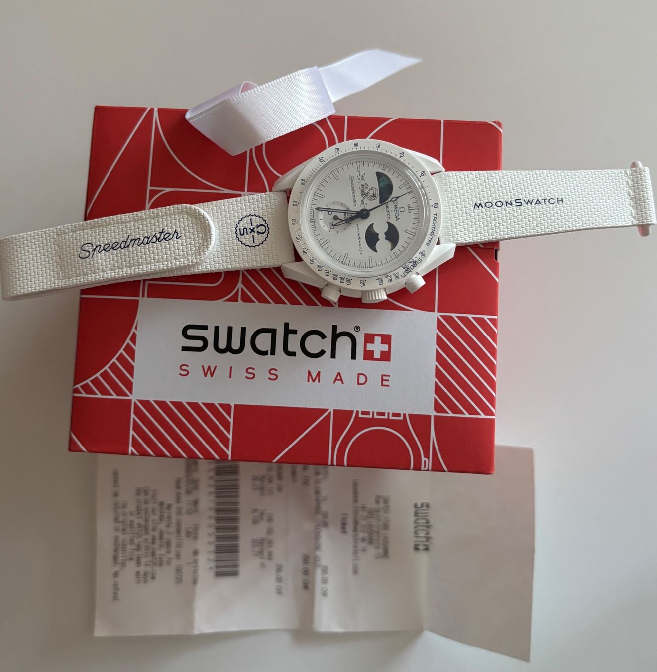 Swatch Orologi: Swatch Moonswatch MOONSHINE GOLD – Nuovo e nell'imballaggio originale da Cham venduto da Merdek123
