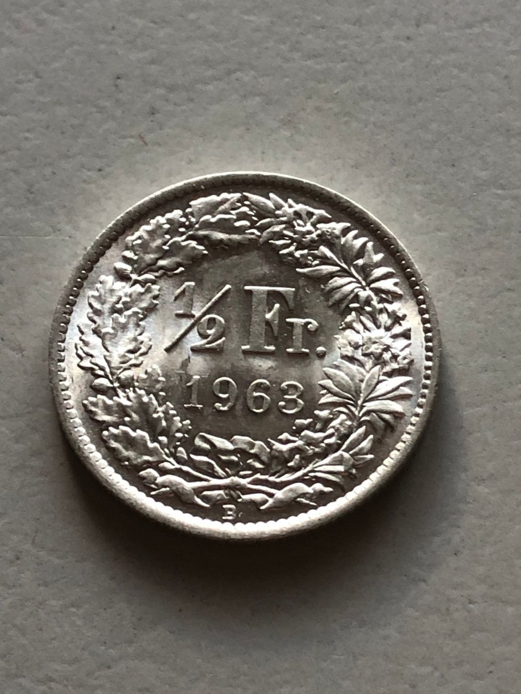 Alle Münzen: 50 Rp. 1963 unz. – Gebraucht aus Schötz von Odpa