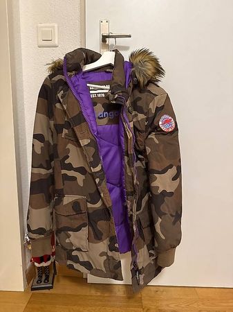 Kangaroo Winterjacke millitäroptik Grösse 36