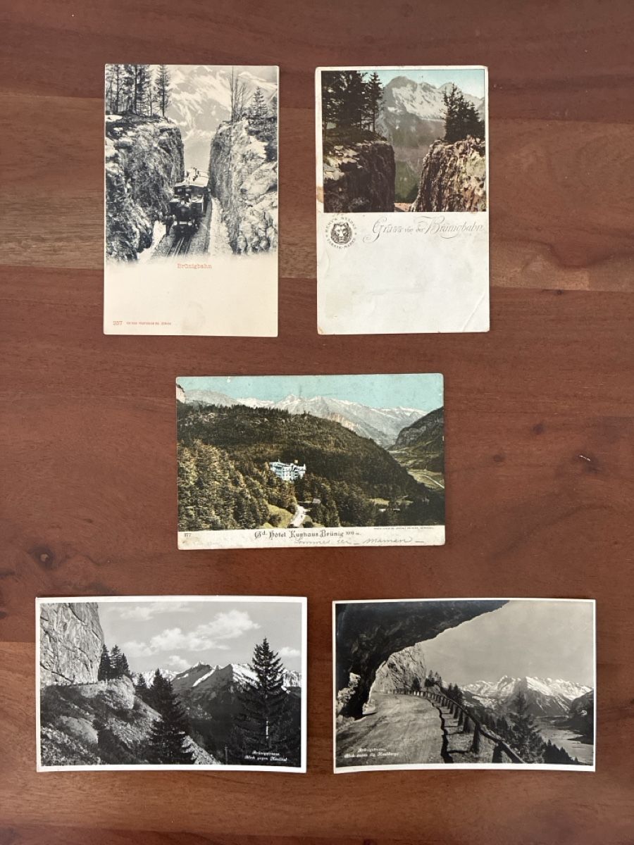 Cartoline postali: 10 Ansichtskarten Schweiz vom Brünig BE. A – Usato da Oftringen venduto da Cla.vD.74