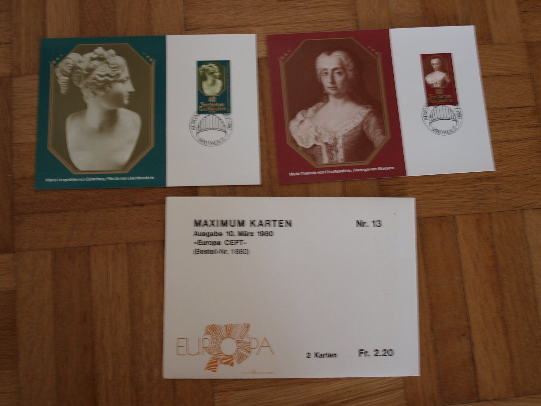 Alle Briefmarken: Maximum - Karten von Lichtenstein Nr.6 - 54   Gebraucht – Gebraucht aus Aarau von Marcele0 5