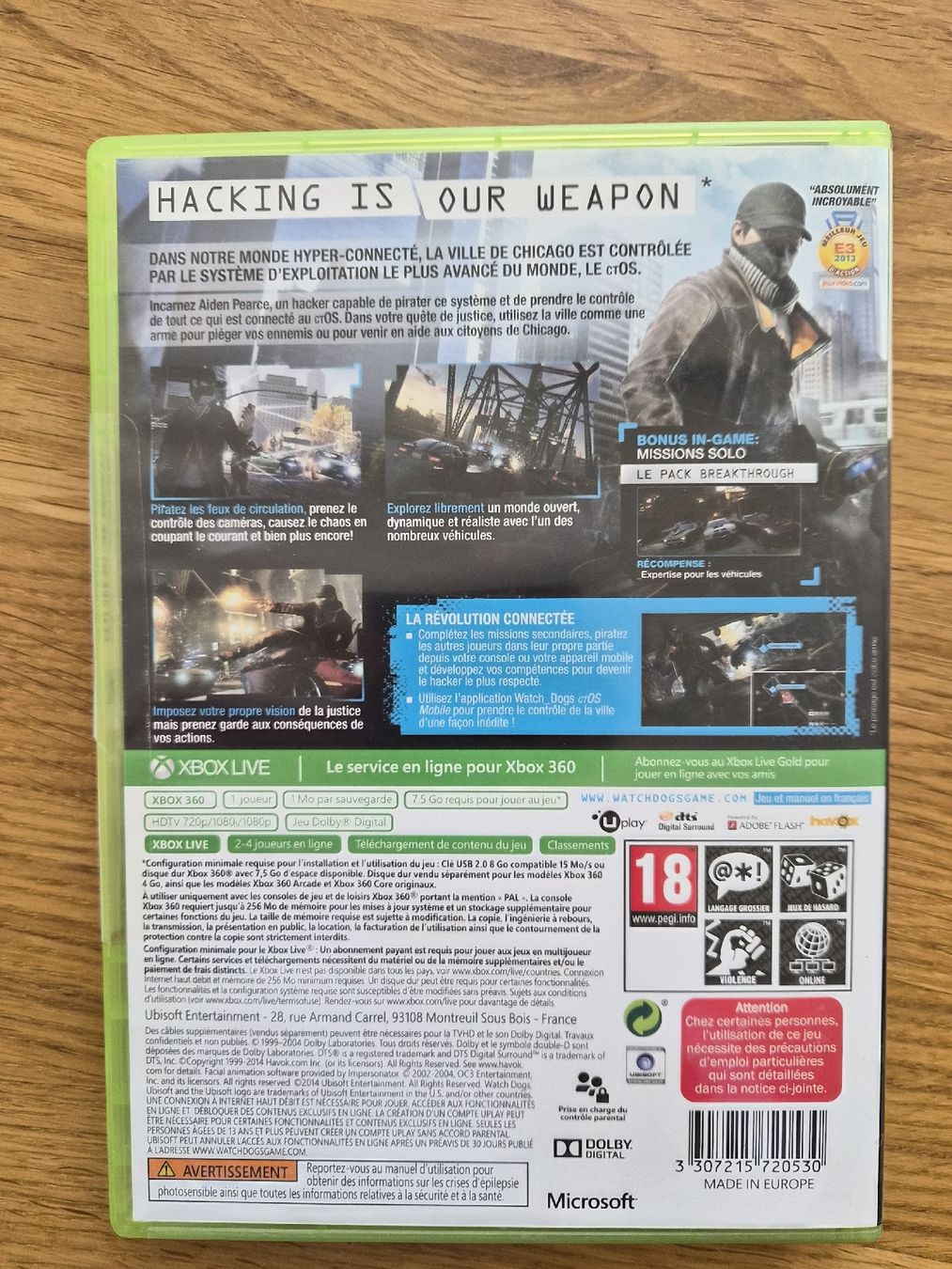 Microsoft Giochi: Watch Dogs - Xbox 360, Édition Spéciale Pack Breakthrough – Usato da La Joux FR venduto da car_ck96 2