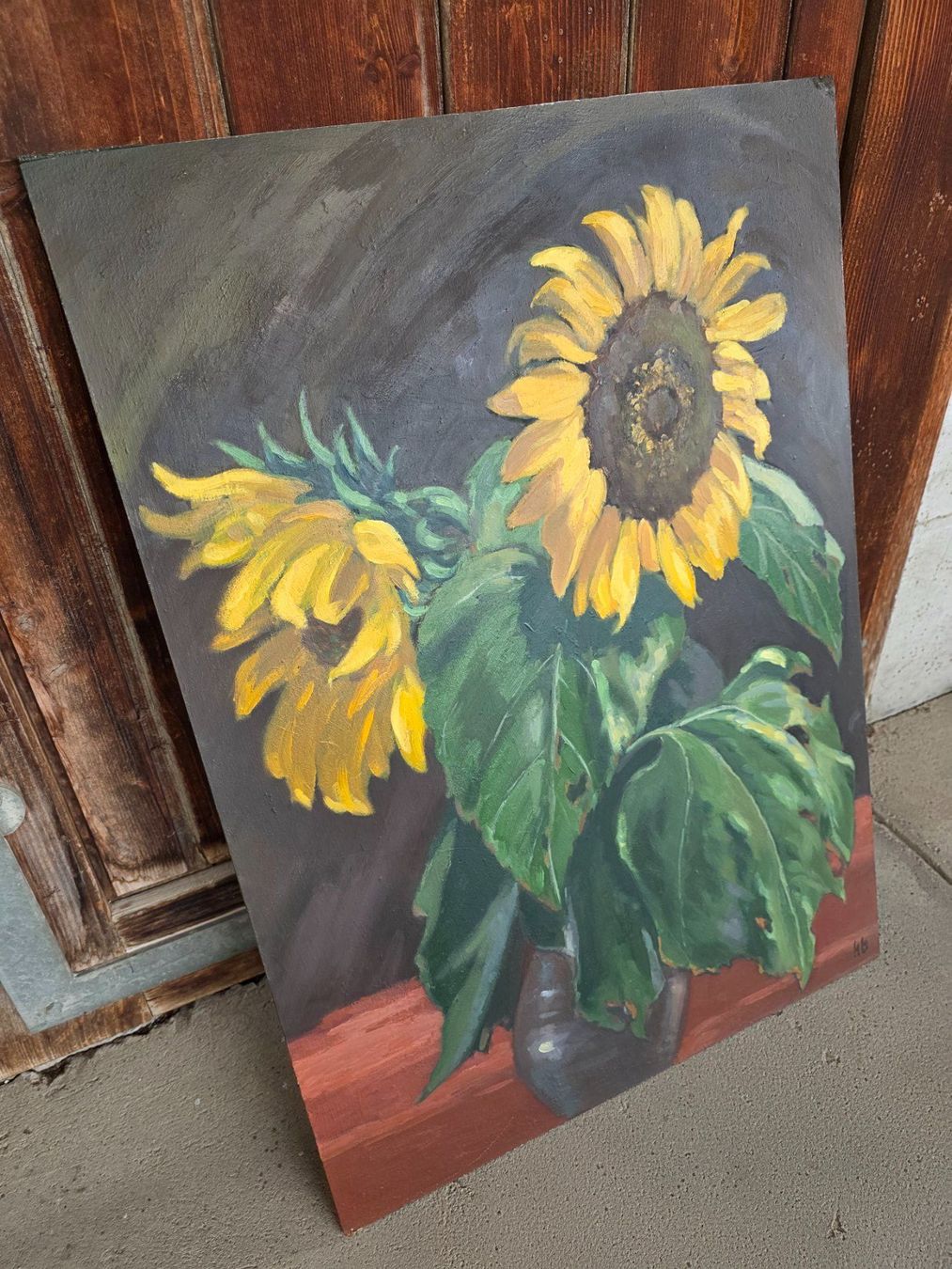 Dipinti: Sonnenblumen altes Gemälde signiert – Usato da Walterswil BE venduto da Lonitti 5