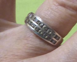 Ring 925 Silber mit synthetischem Steinchen