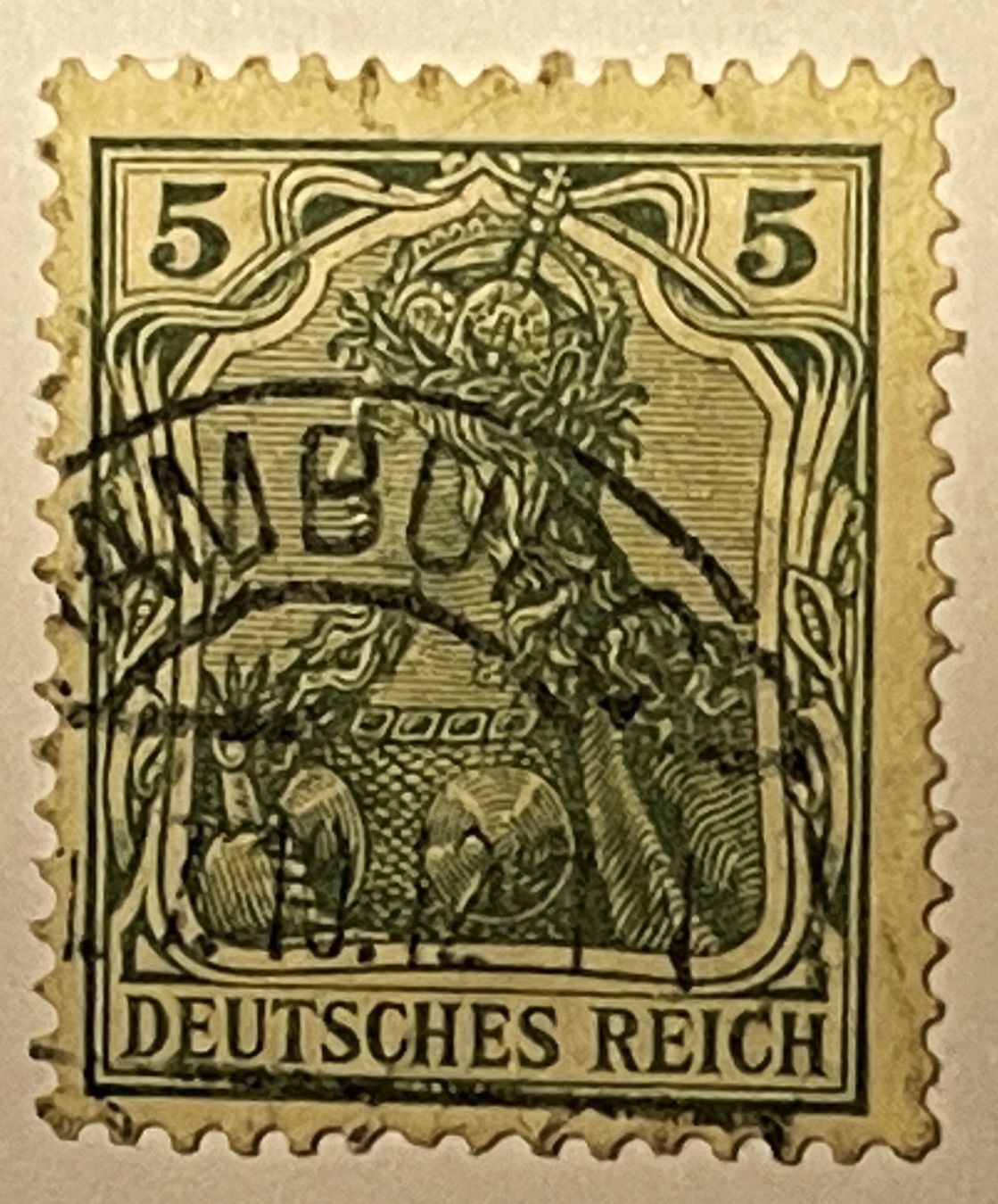 Alle Briefmarken: Deutsches Reich 5 Pfennig – Gebraucht aus Oftringen von Vucki 1