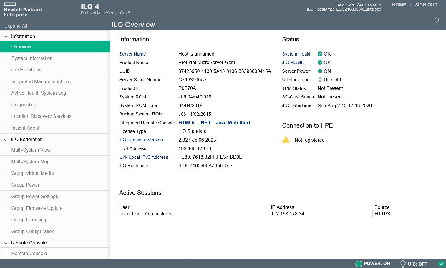 Hewlett Packard Server: HP ProLiant MicroServer Gen8 16GB – Gebraucht aus Lausanne von Conradind 7