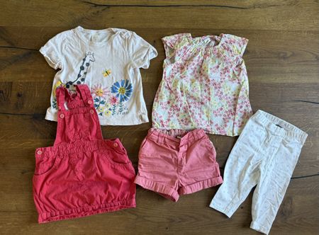 Mädchen Sommerpaket Gr. 86 – 5 Teile in schönen Farben