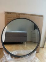 Wandspiegel Marstal schwarz Durchmesser 50 cm neu