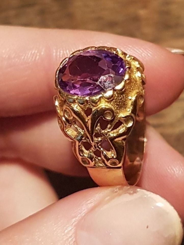 Bagues: Glamouröser Amethystring  in 750 Gold – Neuf (Voir description) à Unterägeri par Altgoldschmuck 5