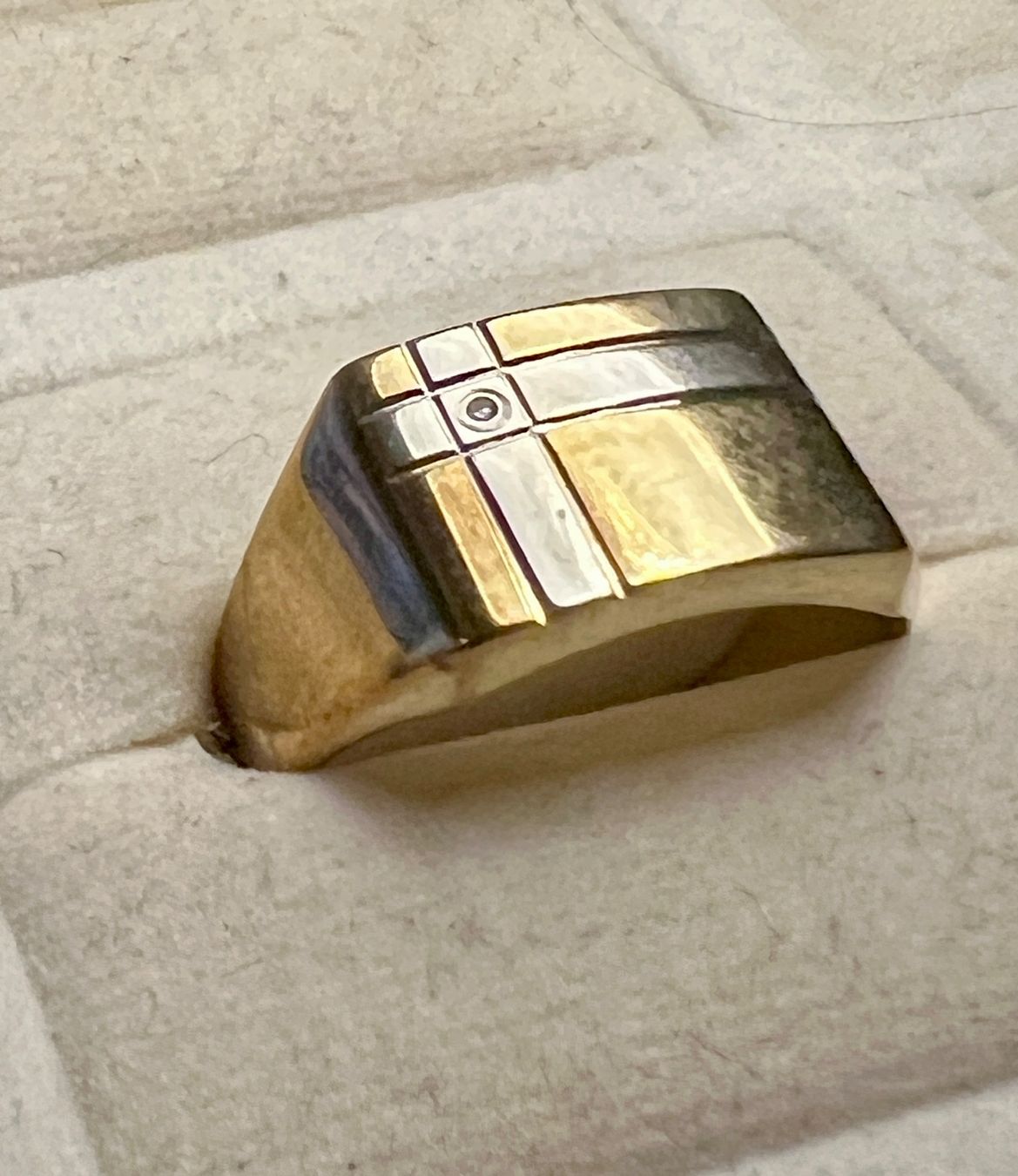 Anelli: Gold-Ring 9K mit Brilliant – Usato da Chur venduto da Penting1935 1
